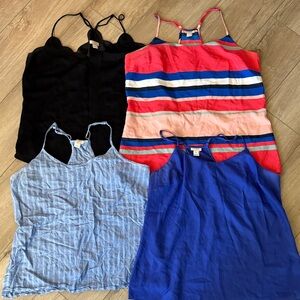 Lot of 4 J Crew racerback camis